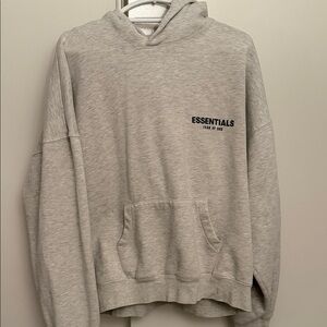 Essentials Light Gray Men's Hoodie